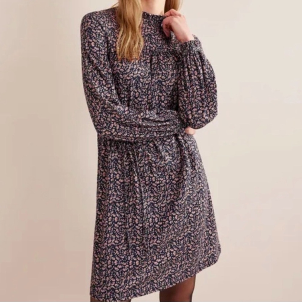 Boden long sleeve ditsy floral dress